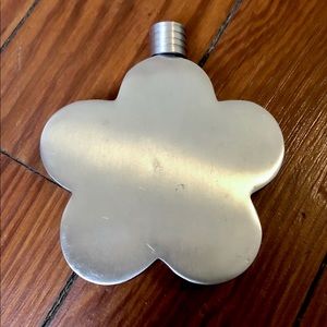 Urban Outfitters Flower Shaped Steel Hip Flask